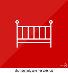 Web line icon. Crib