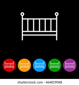 Web line icon. Crib