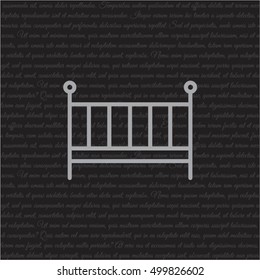 Web line icon. Crib