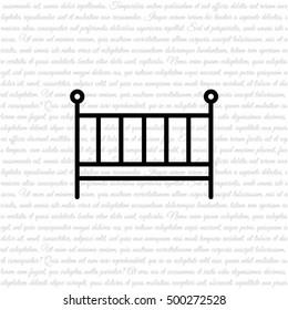 Web line icon. Crib