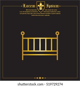 Web line icon. Crib