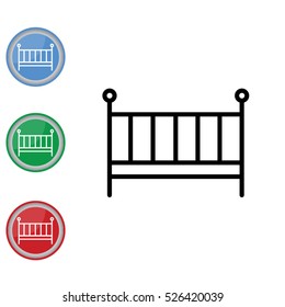 Web line icon. Crib