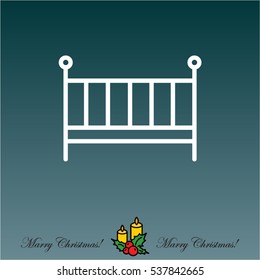 Web line icon. Crib