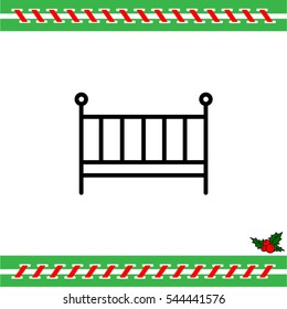 Web line icon. Crib