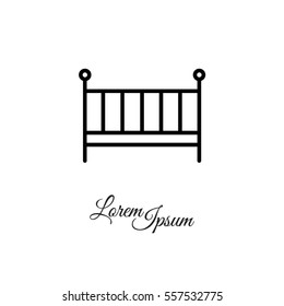 Web line icon. Crib