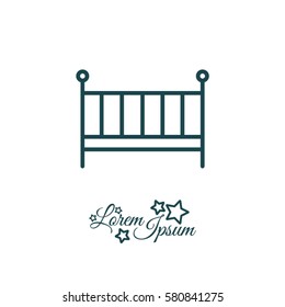 Web line icon. Crib