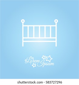 Web line icon. Crib