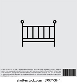 Web line icon. Crib