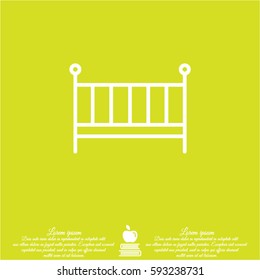 Web line icon. Crib
