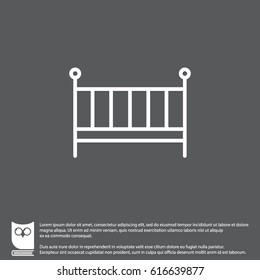 Web line icon. Crib