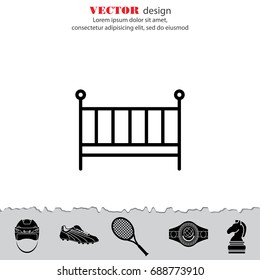 Web line icon. Crib