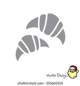 Web line icon. Croissants