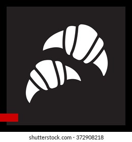 Web line icon. Croissants