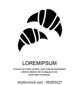 Web line icon. Croissants