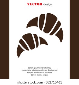 Web line icon. Croissants