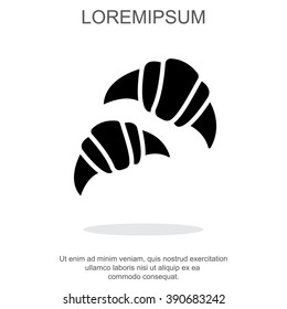 Web line icon. Croissants