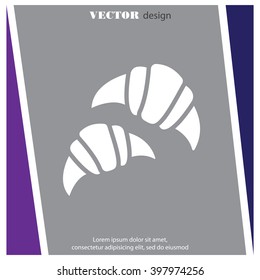Web line icon. Croissants