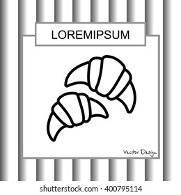 Web line icon. Croissants