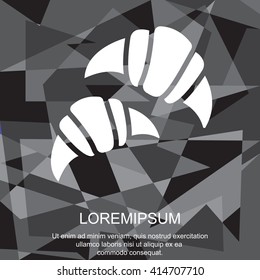 Web line icon. Croissants