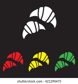 Web line icon. Croissants