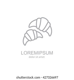 Web line icon. Croissants