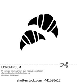 Web line icon. Croissants