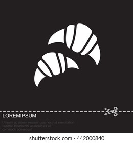 Web line icon. Croissants