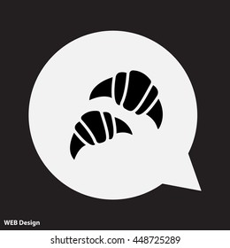 Web line icon. Croissants