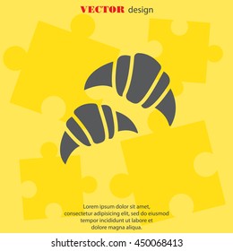Web line icon. Croissants