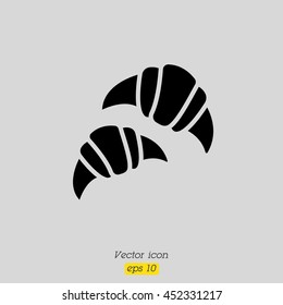 Web line icon. Croissants