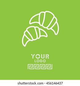 Web line icon. Croissants