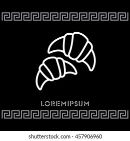 Web line icon. Croissants