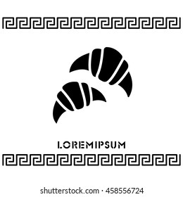 Web line icon. Croissants