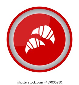 Web line icon. Croissants
