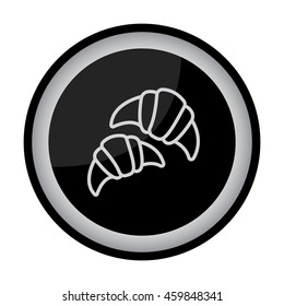 Web line icon. Croissants