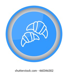 Web line icon. Croissants
