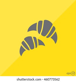 Web line icon. Croissants