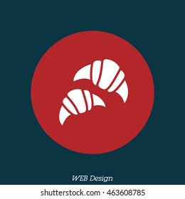 Web line icon. Croissants