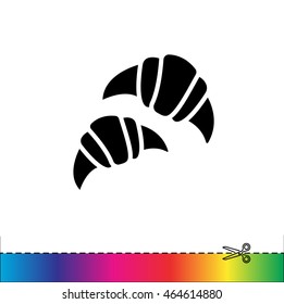 Web line icon. Croissants