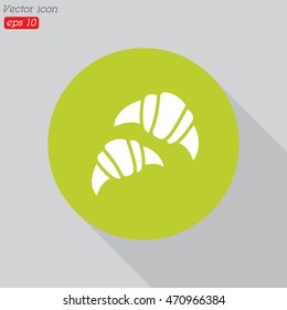 Web line icon. Croissants