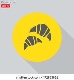 Web line icon. Croissants