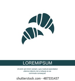 Web line icon. Croissants