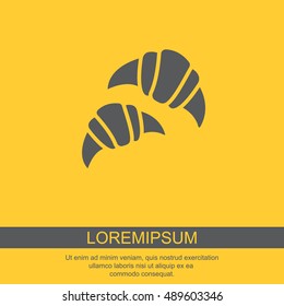 Web line icon. Croissants