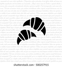 Web line icon. Croissants