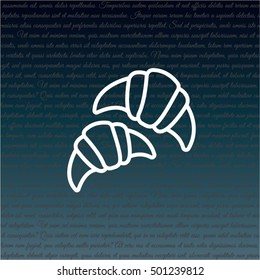 Web line icon. Croissants