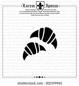 Web line icon. Croissants