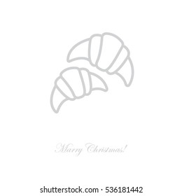 Web line icon. Croissants