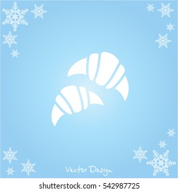 Web line icon. Croissants