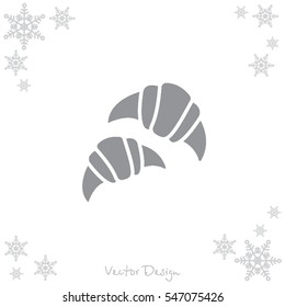 Web line icon. Croissants