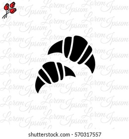 Web line icon. Croissants